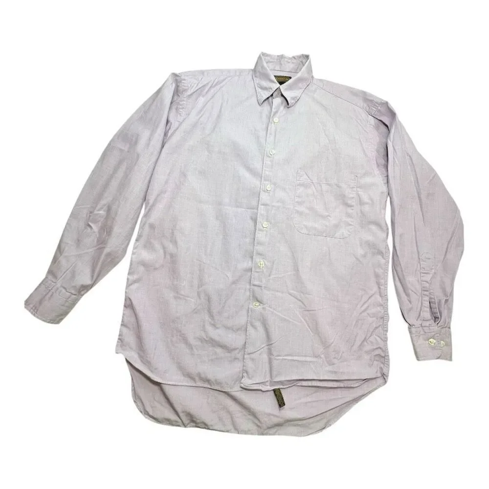 Coach Men's 100% Cotton Long Sleeve Button Up Dress Shirt Pink Size Small - Picture 6 of 11